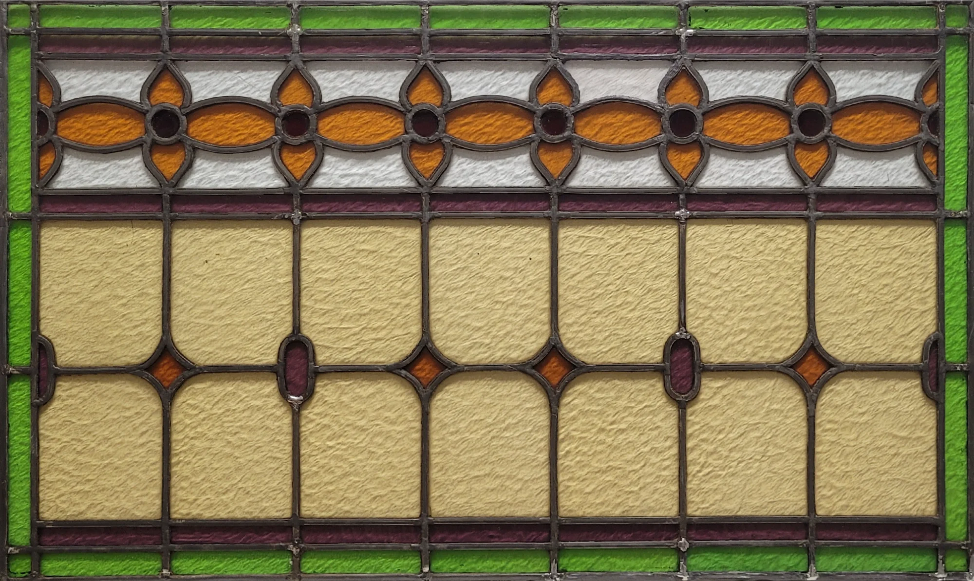 Bloemmotief amber-groen