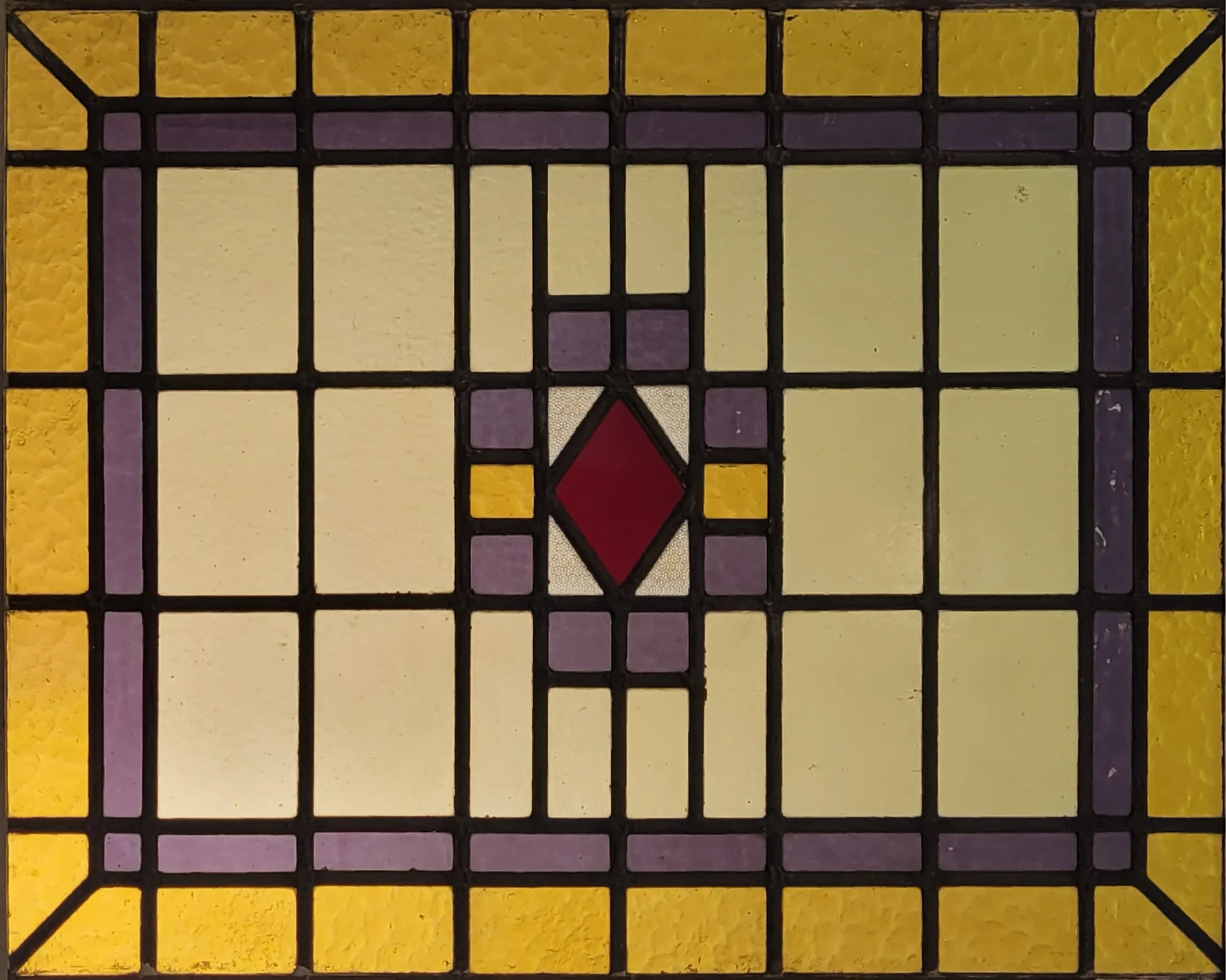 Art Deco geel-paars met ruit