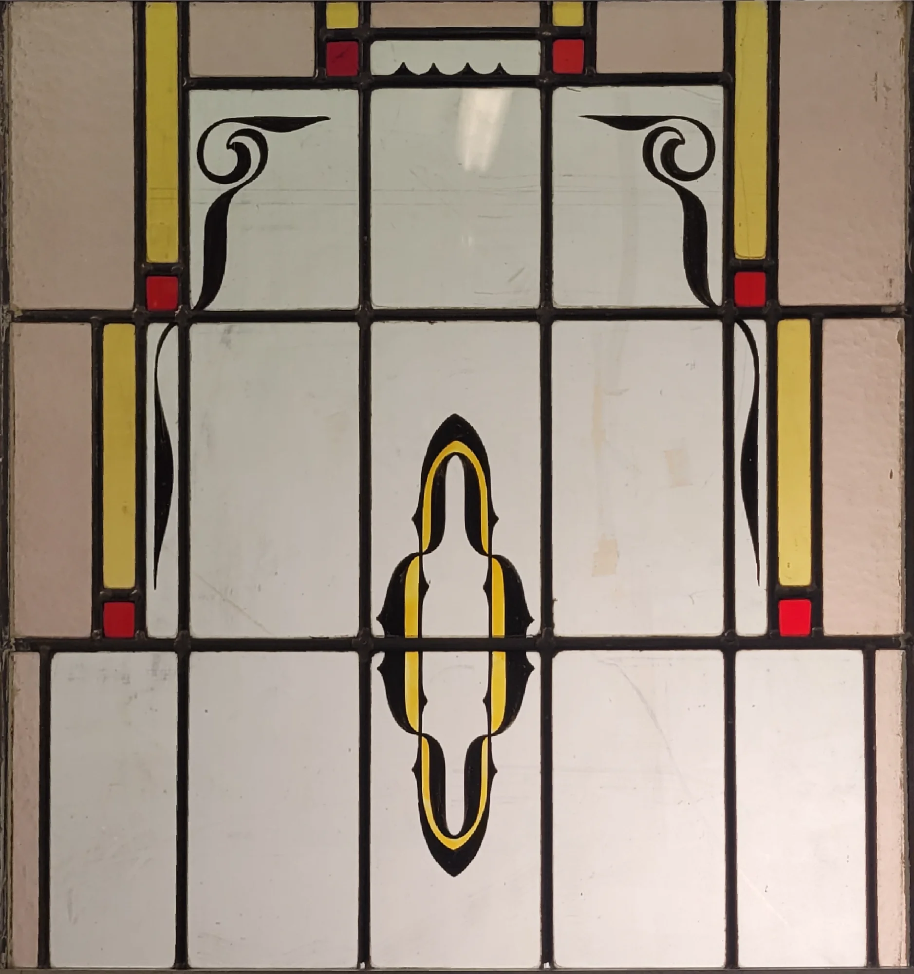 Geometrisch blauw-rood