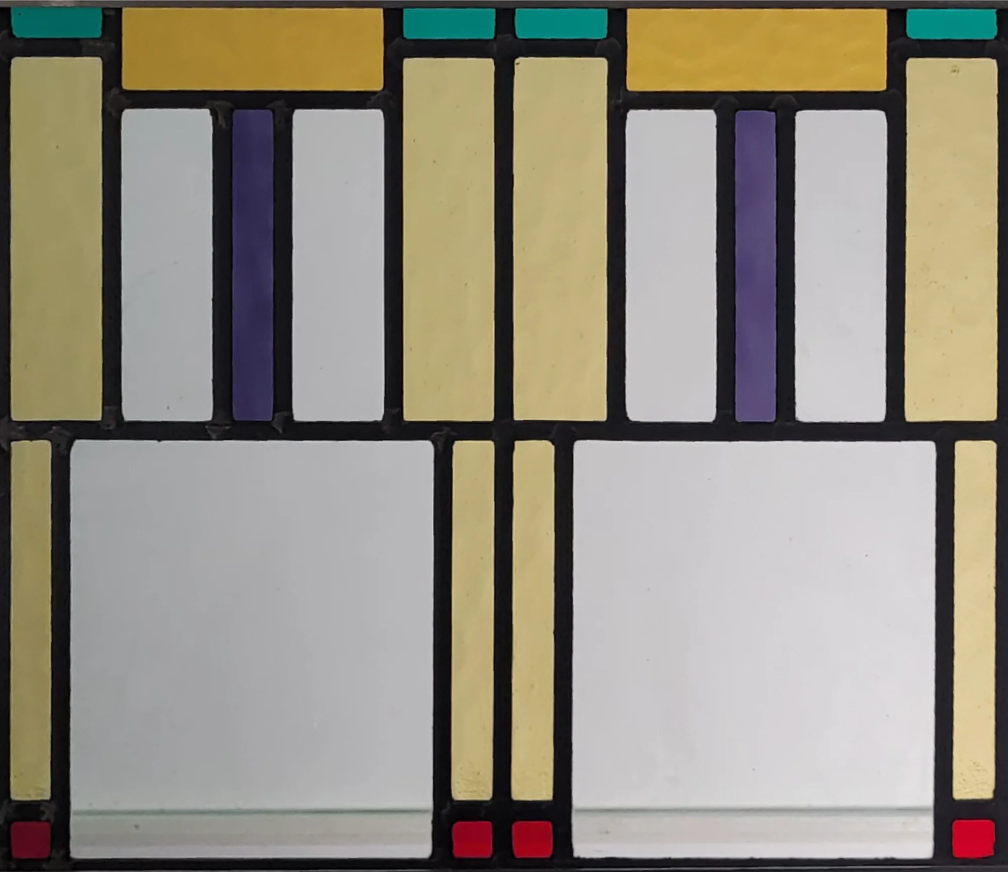 Geometrisch geel-paars-groen